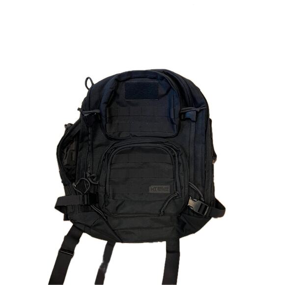 Highland Outdoor Tactical Black Canvas Backpack XL - Picture 1 of 6